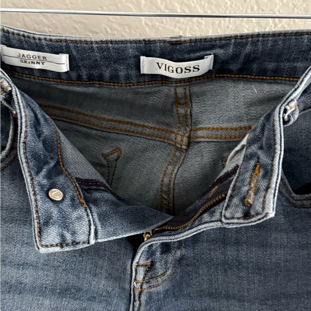 Vigoss Women's Light Blue Distressed Skinny Jeans 29 - Picture 3 of 10